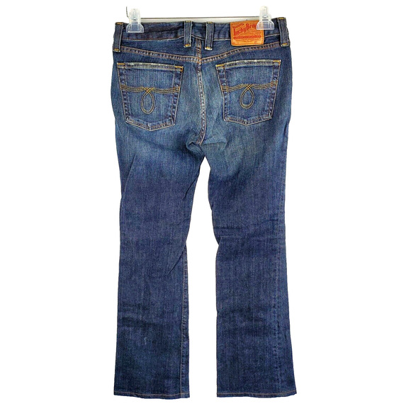 Lucky Brand Jeans Womens 6/28 Lola Boot Cut Blue Dark Wash Denim Casual Preppy - Picture 2 of 16